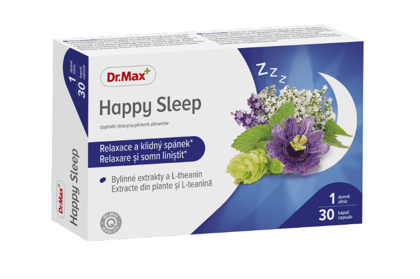 Dr. Max Happy Sleep 30 Capsule cu Teanina Relaxare Somn Natural