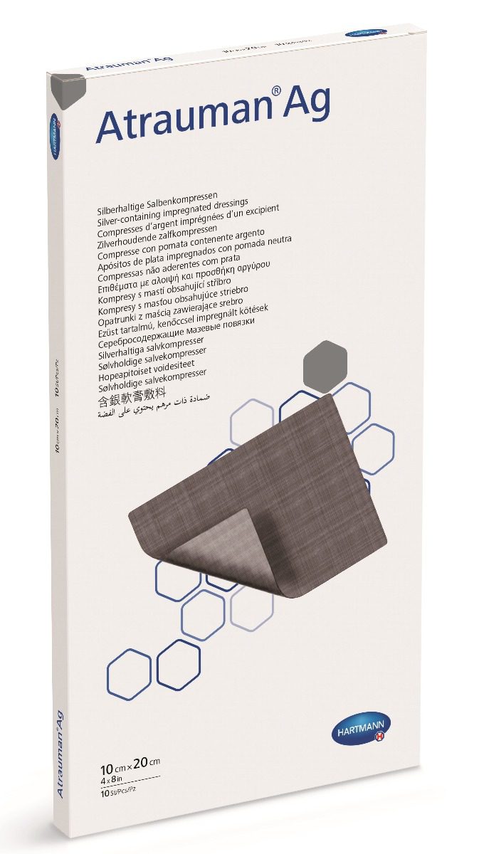 Pansament plasa Atrauman cu argint si trigliceride 10x20 cm