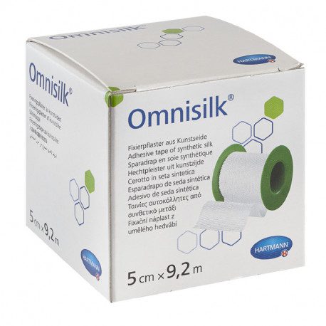 Plasture hipoalergen Omnisilk suport matase 2.5cm x 9.2m margini zimtate rezistent la uzura