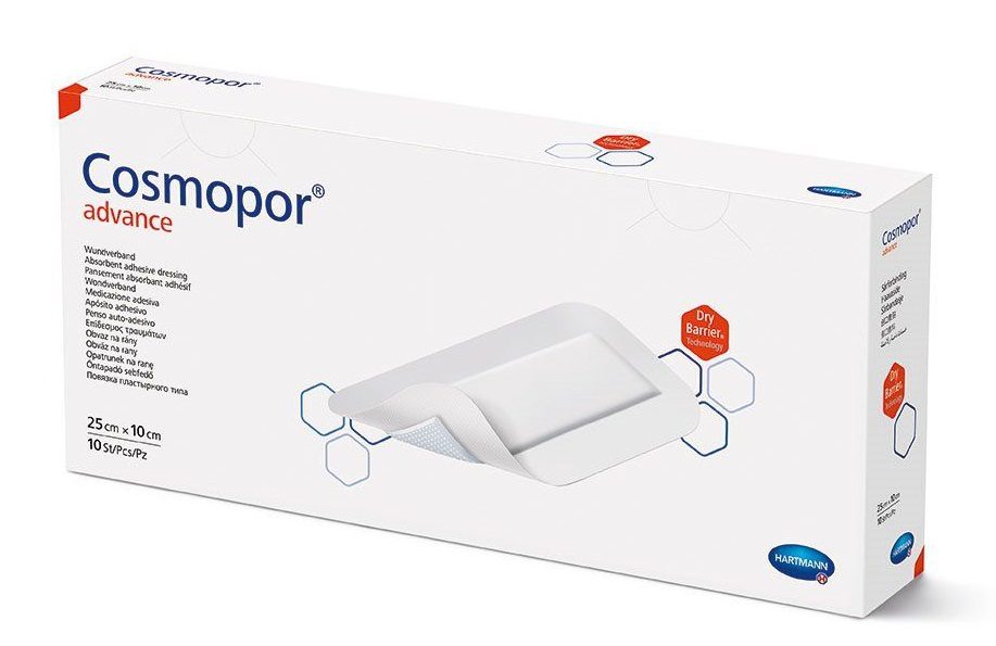 Plasture steril Cosmopor 25x10 cm autoadeziv cu absorbtie ridicata 10 buc