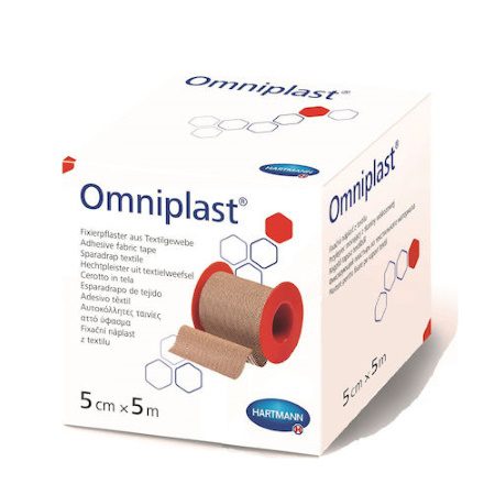 Plasture textil hipoalergen Omniplast 5cmx5m 1buc adeziv cauciuc sintetic