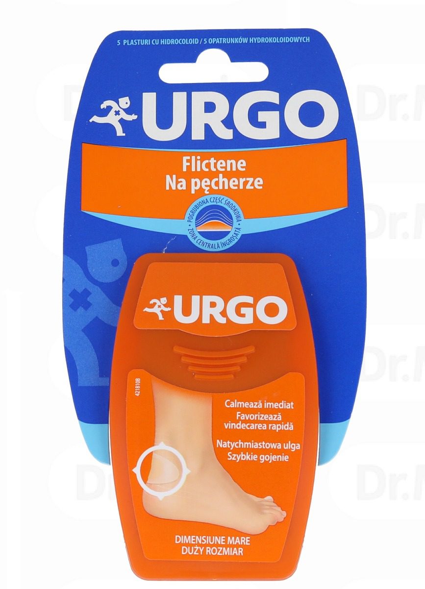 Plasturi hidrocoloid mari Urgo pentru protectie flictene