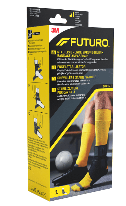 Glezniera sport Futuro cu atele laterale rigide si suport bolta picior