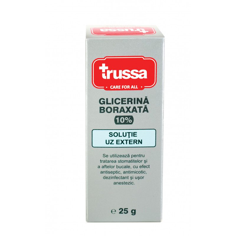 Glicerina boraxata 10% Trussa 25g Dezinfectant Antimicotic Antiseptic