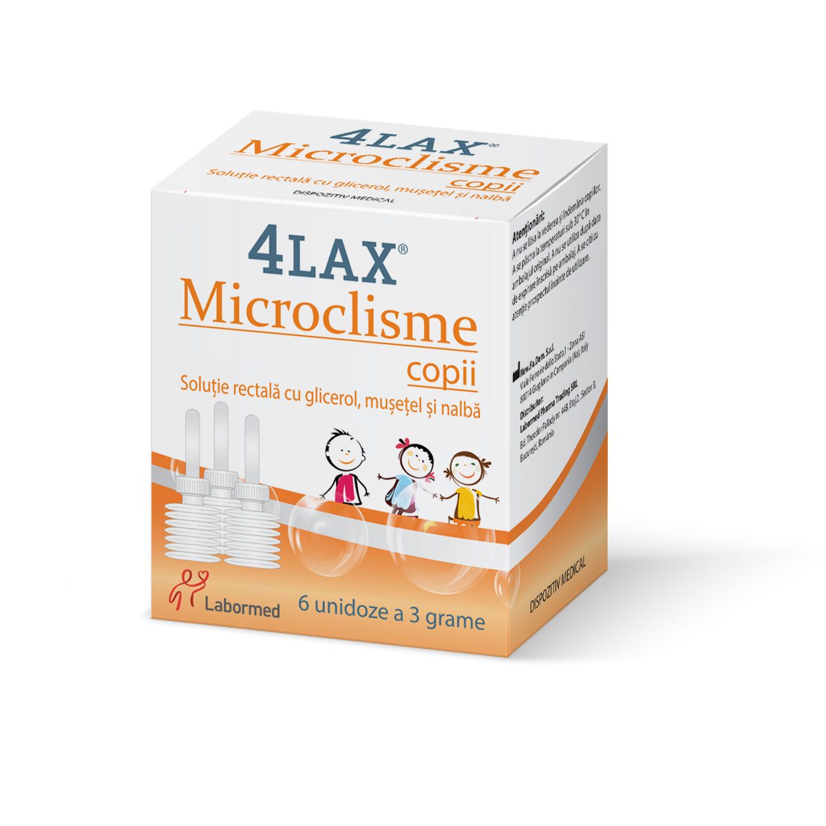 Microclisme Labormed 4Lax laxativ pentru copii 6 unidoze