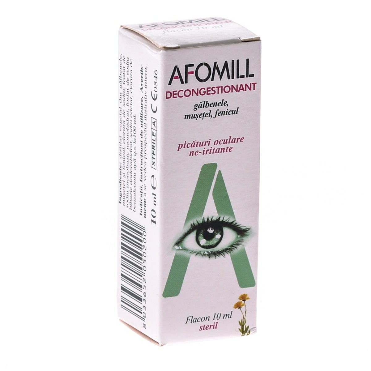 Picaturi ochi Afomill extracte naturale 10ml - Calmare iritatii si inrosire