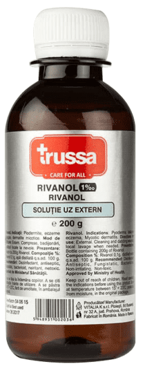 Trussa Rivanol 0.1% Antiseptic 200g - Piodermita