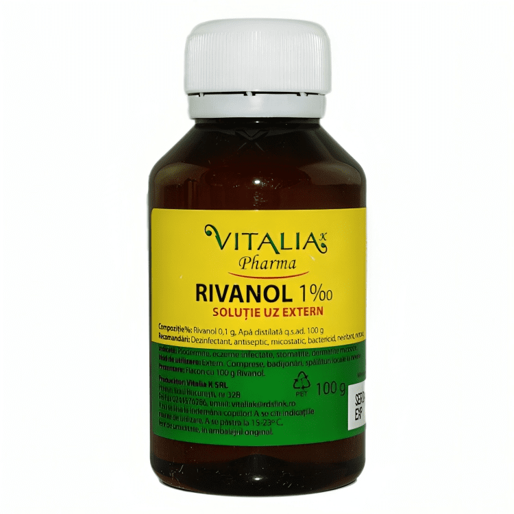 Vitalia Rivanol 0.1% Solutie Antiseptica si Dezinfectanta 100g