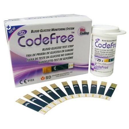 Bandele Testare Glicemie CodeFree 50 Bucati Cu Electrod Masurare Glucoza