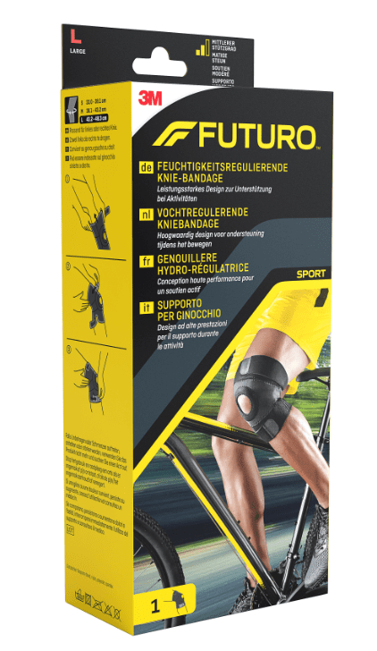 Genunchiera sport Futuro marime L 43-48 cm neopren negru antimicrobian