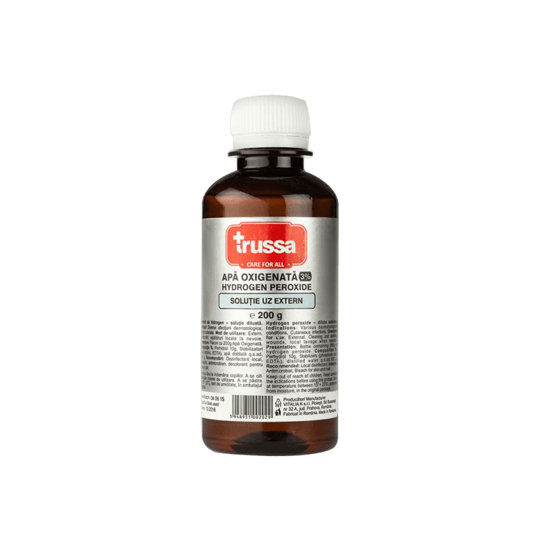 Trussa Apa Oxigenata 3% 200g Antiseptic Decolorant Piele Par Dermatologic